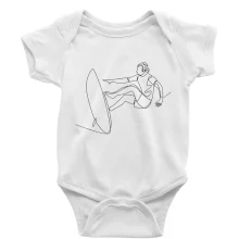 Surfer na vlne jedným ťahom