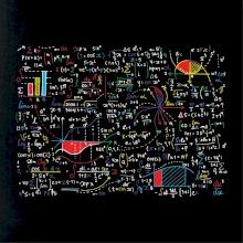 Popísaná tabuľa - Matematika farebná