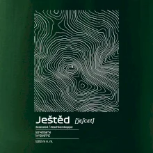 Ještěd - vrstevnice v obdĺžniku