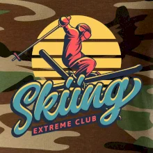 Skiing winter extreme cup