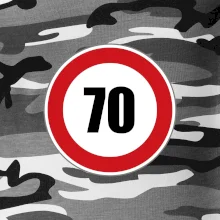 Dopravná značka - obmedzenie rýchlosti 70