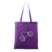 Ruka držiaca srdce jedným ťahom