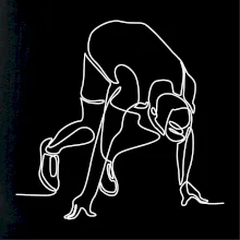 Bežec na štarte jedným ťahom