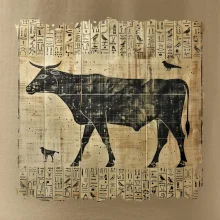 Egyptské hieroglyfy krava