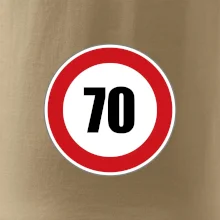 Dopravná značka - obmedzenie rýchlosti 70