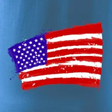 Americká vlajka ohnutá