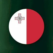 Vlajka Malta guľatá na prsník