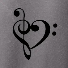 Husľový kľúč srdce