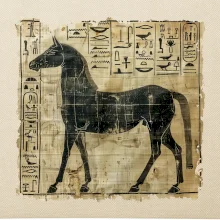 Egyptské hieroglyfy kôň