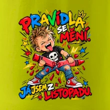 Pravidla se mění listopadový rebel s rozlomenou pastelkou