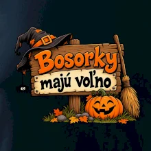 Bosorky majú voľno - tabuľa s tekvicou