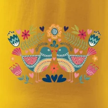 Folklór - dva farebné vtáčiky