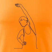 Preťahujúca sa žena jedným ťahom Preťahujúca sa žena jedným ťahom