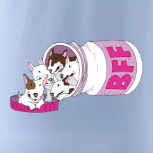 Bullterrier Friends Forever ružové (Pecka design)