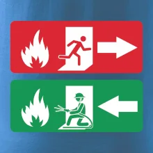 Lidé utíkají, hasiči přibíhají