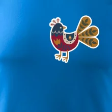 Folklór na prsníku sliepky