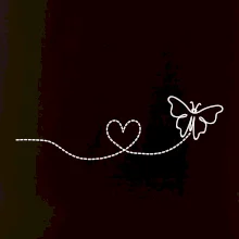 Dráha letu motýľa - srdce