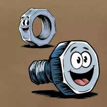 Parové tričko - Skrutka a matka