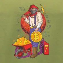 Baník ťaží Bitcoiny