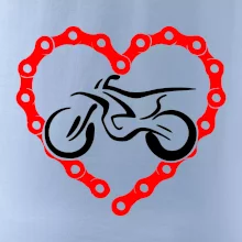 Moto srdce reťaz - enduro