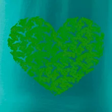 Vianočné jelene v srdci