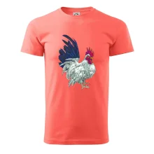 Kohút kreslený biely