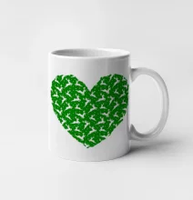 Vianočné jelene v srdci