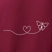 Dráha letu motýľa - srdce