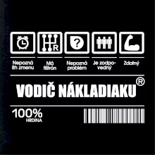 Čiarový kód - Vodič nákladiaku Čiarový kód - Vodič nákladiaku