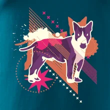 Pes abstraktný fialový