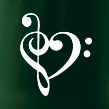 Husľový kľúč srdce