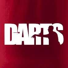 Darts - nápis so šípkarom