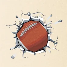 Americký futbal lopta v triku