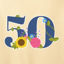 Kvetinové číslo kreslené - 50