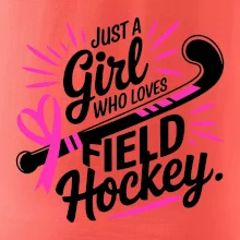 Just a girl who loves field hockey čierno ružové