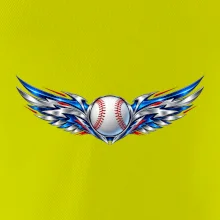 Baseballový míček s kovovými křídly