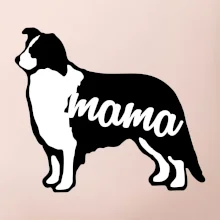 Border kolie mama obrys