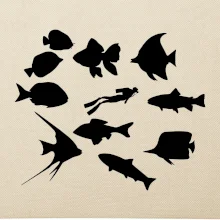 Potápač ryby štvorec