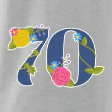 Kvetinové číslo kreslené - 70 Kvetinové číslo kreslené - 70