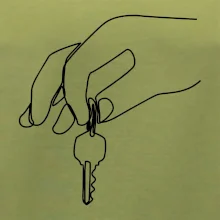 Kľúče a ruka jedným ťahom