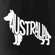 Austrálsky Ovčiak - nápis v tele