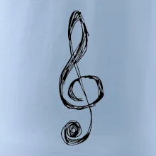 Husľový kľúč kreslený Husľový kľúč kreslený