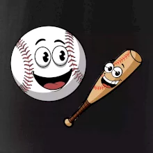 Parové tričko - baseballová raketa a loptička