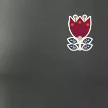 Folklór na prsníku kvetina štvorlistá