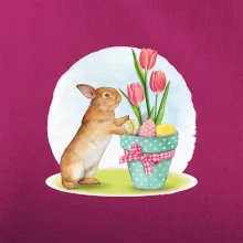 Veľkonočný zajačik tulipány