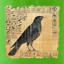 Egyptské hieroglyfy vták