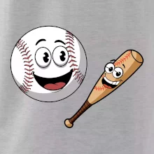 Parové tričko - baseballová raketa a loptička