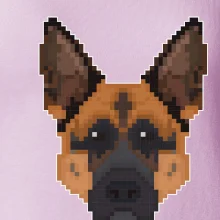 Nemecký ovčiak - Rozpixelovaný