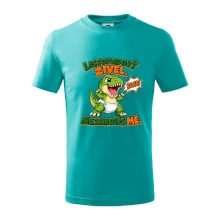 Listopadový živel zelený dinosaurus rex v plence