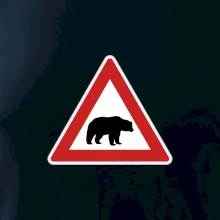 Dopravná značka - Pozor ľadový medveď